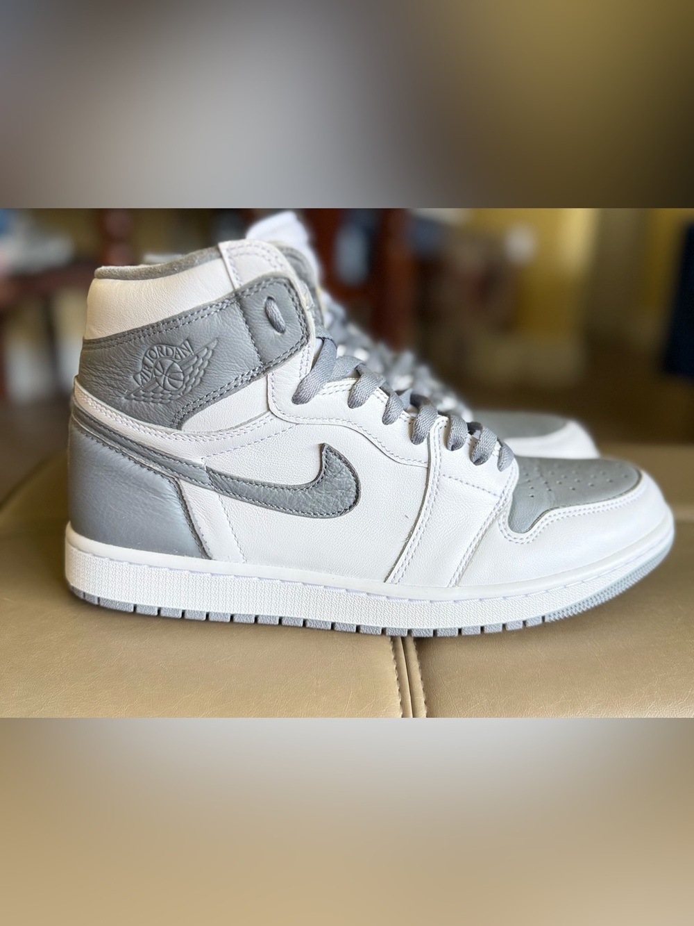 Nike Air Jordan 1 Retro High OG Stealth White Grey Men’s Size 11